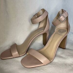 Chic Nude Vince Camuto Ankle Strap Heels